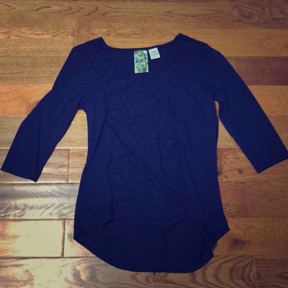 Blue long sleeve top